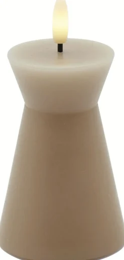 Sirius Stearinlys|Led Stearinlys > Sille Nordic Sculpture Bloklys Kegle LED ?6,7/H10 cm,