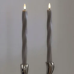 Online Sille Nordic Sculpture Kronelys Twist LED 2 stk. Ø2,4/H26 cm, Stearinlys|Led Stearinlys