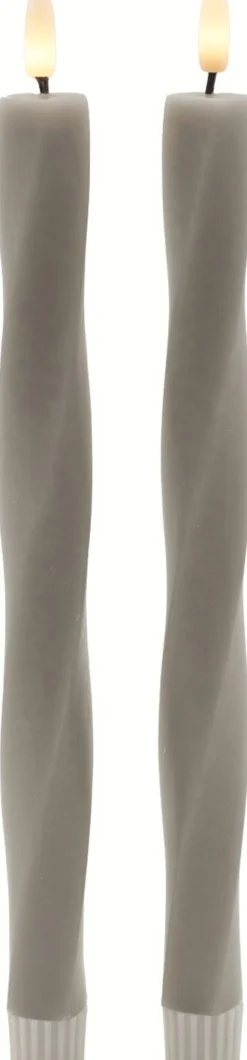 Online Sille Nordic Sculpture Kronelys Twist LED 2 stk. Ø2,4/H26 cm, Stearinlys|Led Stearinlys