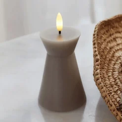Sirius Stearinlys|Led Stearinlys > Sille Nordic Sculpture Bloklys Kegle LED Ø6,7/H10 cm,