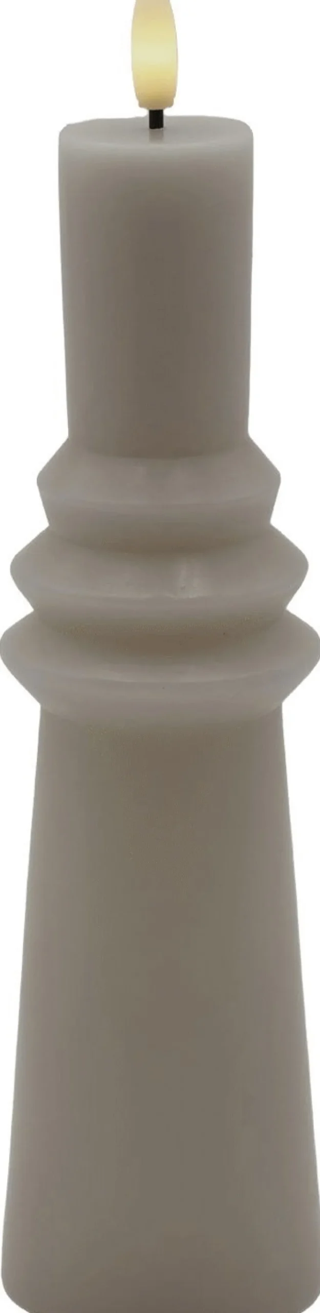Sirius Stearinlys|Led Stearinlys > Sille Nordic Sculpture Bloklys Ringet LED Ø6,1/H21,7 cm,