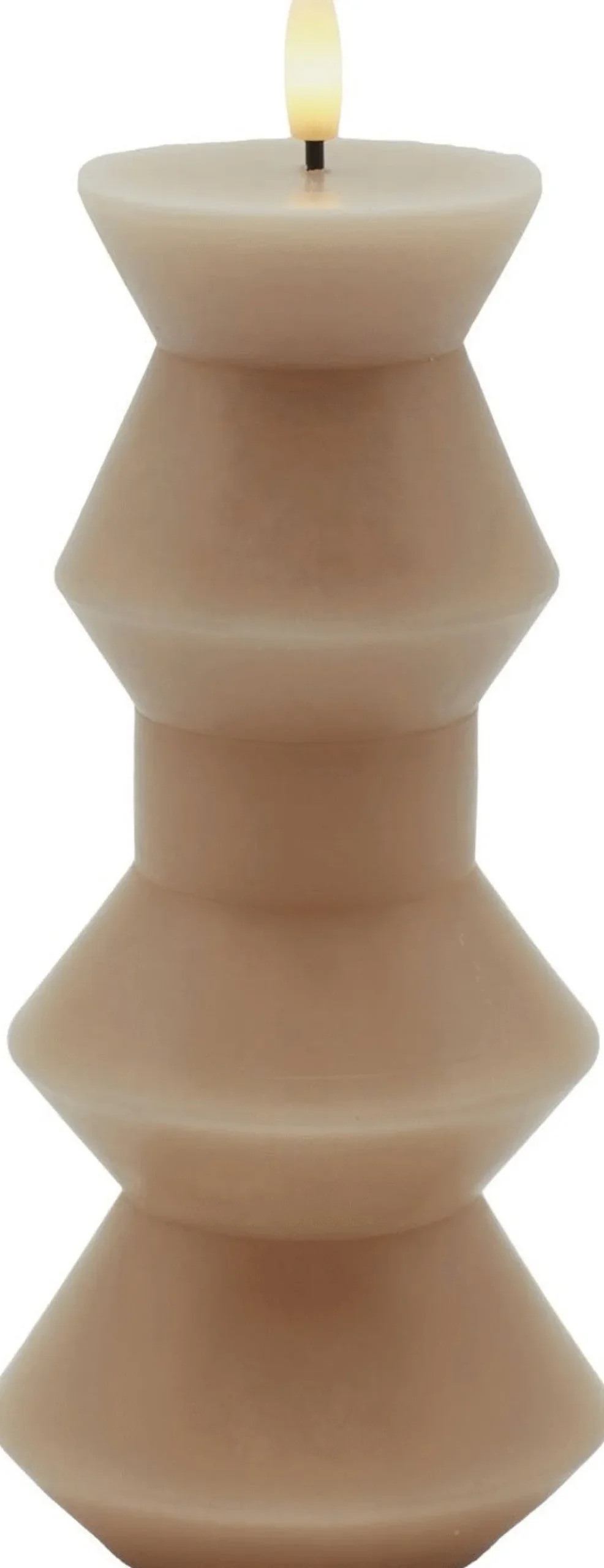 Online Sille Nordic Sculpture Bloklys Geometri LED ?9,2/H20,3 cm, Stearinlys|Led Stearinlys