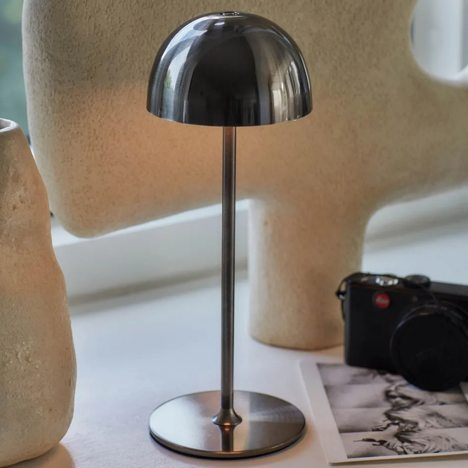 Clearance Sirius Tim Trådløs Bordlampe 16/22 cm, Sort Nikkel
