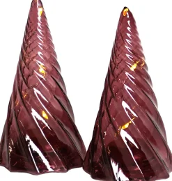 Sirius Stearinlys|Led Stearinlys > Vilma Lysdekoration Træ LED 2 stk. H11 cm,