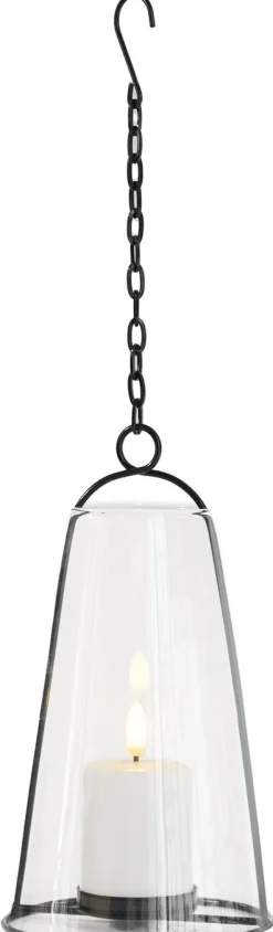 Hot Sirius Albert Lanterne Inkl. Lys H23 cm, Klar/Sort