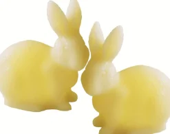 Clearance Sirius Elin Lysdekoration Kanin LED 2 stk. H10,5 cm, Pale Yellow