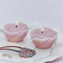 Clearance Sirius Rosita Fyrfadslys LED 2 stk. ?8/H4 cm, Pink