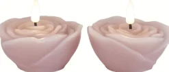 Clearance Sirius Rosita Fyrfadslys LED 2 stk. ?8/H4 cm, Pink
