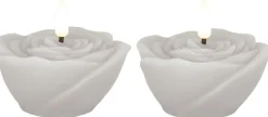 Clearance Sirius Rosita Fyrfadslys LED 2 stk. ?8/H4 cm, Hvid/Creme
