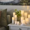 New Sirius Sara Bloklys LED Genopladelig 3 stk. Ø7,5 cm, Hvid