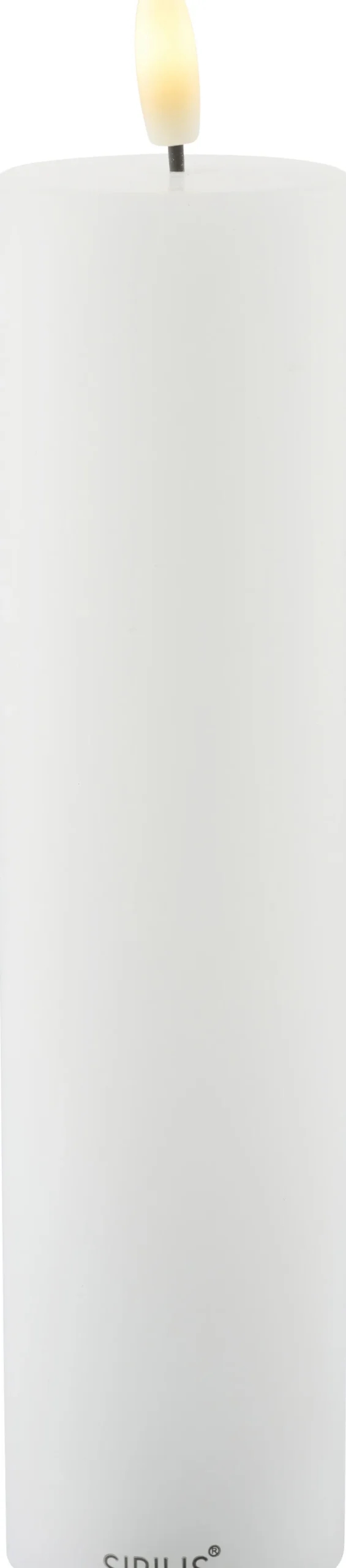 Discount Sirius Sille Bloklys LED Genopladelig Ø5 cm/H20 cm, Hvid
