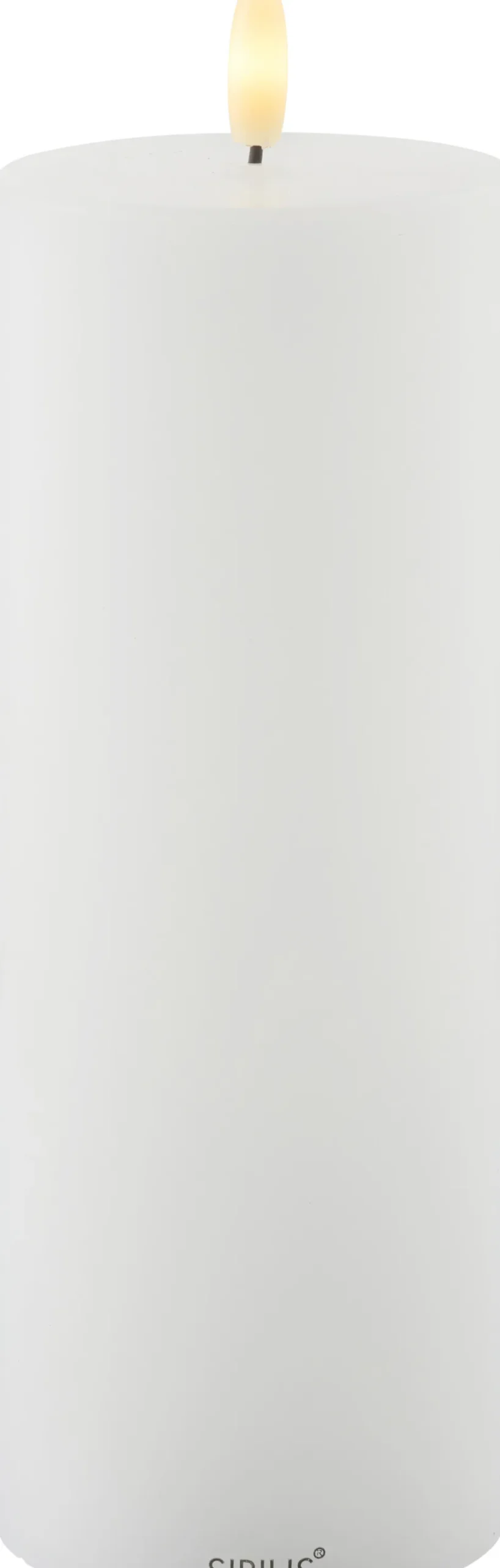 Outlet Sirius Sille Bloklys LED Genopladelig Ø7,5 cm/H20 cm, Hvid