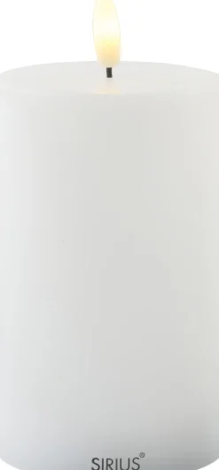 Outlet Sille Bloklys LED Udendørs H, Hvid Stearinlys|Led Stearinlys