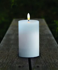 Outlet Sille Bloklys LED Udendørs H, Hvid Stearinlys|Led Stearinlys