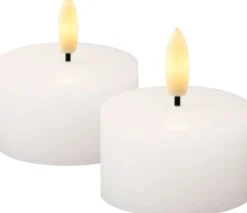 Online Sille Fyrfadslys LED 2 stk. ?4,5/H2,2 cm, Stearinlys|Led Stearinlys