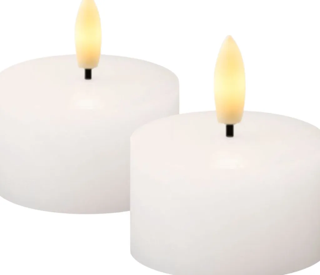 Online Sille Fyrfadslys LED 2 stk. ?4,5/H2,2 cm, Stearinlys|Led Stearinlys