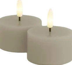 Outlet Sirius Sille Fyrfadslys LED 2 stk. Ø6/H3,4 cm, Warm Grey