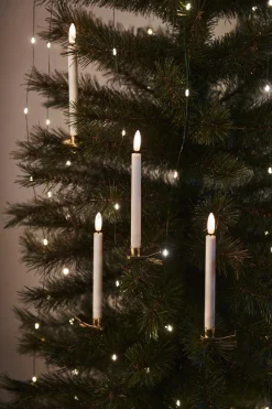 Sirius Stearinlys|Led Stearinlys > Sille Juletræslys LED 4 stk. H12 cm, Hvid