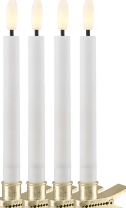 Sirius Stearinlys|Led Stearinlys > Sille Juletræslys LED 4 stk. H12 cm, Hvid