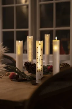Outlet Sirius Sille Kalenderlys Ø5 cm, Hvid/Guld/Sølv