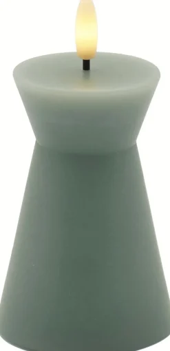 Outlet Sirius Sille Nordic Sculpture Bloklys Kegle LED Ø6,7/H10 cm, Sandgrøn
