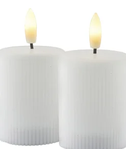 Sale Sirius Smilla Bloklys LED Genopladelig 2 stk. H6,5 cm, Hvid