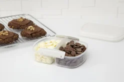Best Sistema Bake It Split Opbevaringsboks 630 ml, Hvid