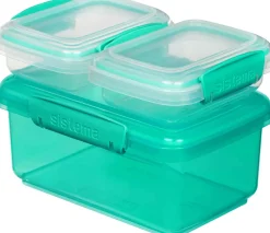 New Klip It Opbevaringsbokse 3 stk, Minty Teal Opbevaring Til Køkkenet|Madopbevaring