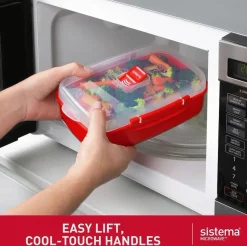 Sistema Microwave Heat & Eat Kombipakke 4 stk, Rød