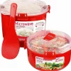 Sale Microwave Riskoger 2 stk. 2,6 L, Rød Madlavning I Mikrobølgeovn
