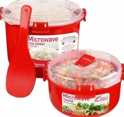 Sale Microwave Riskoger 2 stk. 2,6 L, Rød Madlavning I Mikrobølgeovn