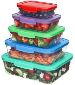 Outlet Nest It Meal Prep Opbevaringsbokse 5 stk, Multifarvet Opbevaring Til Køkkenet|Madopbevaring
