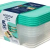 Online Sistema Nest It Meal Prep Opbevaringsboks m. 3 Rum 5 stk. 1,9 L, Minty Teal