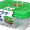 Clearance Nest It Meal Prep Opbevaringsboks 3 stk. 1 L, Leaf Green Opbevaring Til Køkkenet|Madopbevaring