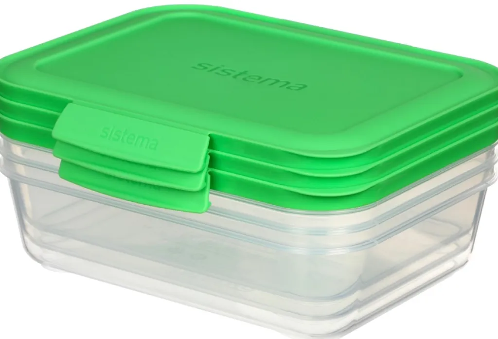 Clearance Nest It Meal Prep Opbevaringsboks 3 stk. 1 L, Leaf Green Opbevaring Til Køkkenet|Madopbevaring