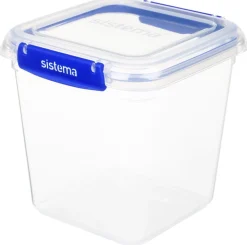 Sistema Opbevaring Til Køkkenet|Madopbevaring > Square Klip It Plus Opbevaringsboks 2,2 L, Blå