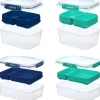 Sale Sistema Stax Madkasse 4 stk, Minty Teal/Ocean Blue