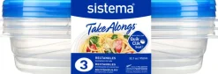 Best Take Alongs Opbevaringsboks 3 stk. 950 ml, Royal Blue Opbevaring Til Køkkenet|Madopbevaring