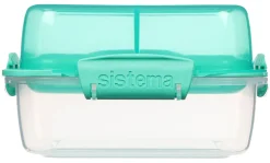 New Sistema To Go Opdelt Flip Madkasse 1,24 L, Minty Teal