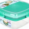 Sistema Opbevaring Til Køkkenet|Madkasser Og -Poser > To Go Salat & Sandwich Madkasse 1,63 L, Minty Teal