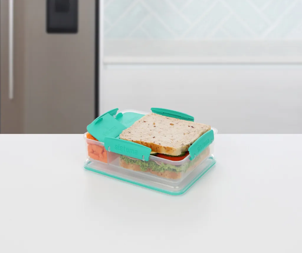 Best To Go Snack Attack Duo Madkasse 975 ml, Minty Teal Opbevaring Til Køkkenet|Madkasser Og -Poser