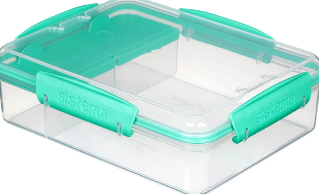 Best To Go Snack Attack Duo Madkasse 975 ml, Minty Teal Opbevaring Til Køkkenet|Madkasser Og -Poser