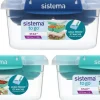 Online To Go Stax Madkasser 3 stk. 1L, Minty Teal/Ocean Blue Opbevaring Til Køkkenet|Madkasser Og -Poser