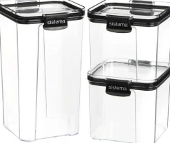 Sistema Opbevaring Til Køkkenet|Madopbevaring > Ultra Pantry Sampak 3 stk, Sort
