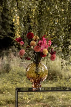 Clearance Specktrum Meadow Swirl Vase H, Amber