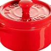 Clearance Staub Ceramique Mini Cocotte 11 cm/0,25 L, Kirsebærrød