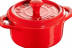 Clearance Staub Ceramique Mini Cocotte 11 cm/0,25 L, Kirsebærrød