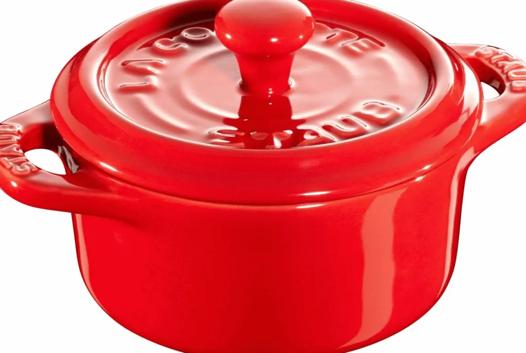 Online Ceramique Mini Cocotte 10 cm/0,25 L, Kirsebærrød Gryder Og Kasseroller