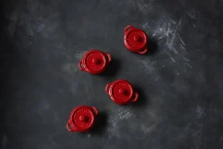 Online Ceramique Mini Cocotte 10 cm/0,25 L, Kirsebærrød Gryder Og Kasseroller