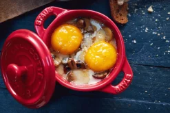 Online Ceramique Mini Cocotte 10 cm/0,25 L, Kirsebærrød Gryder Og Kasseroller